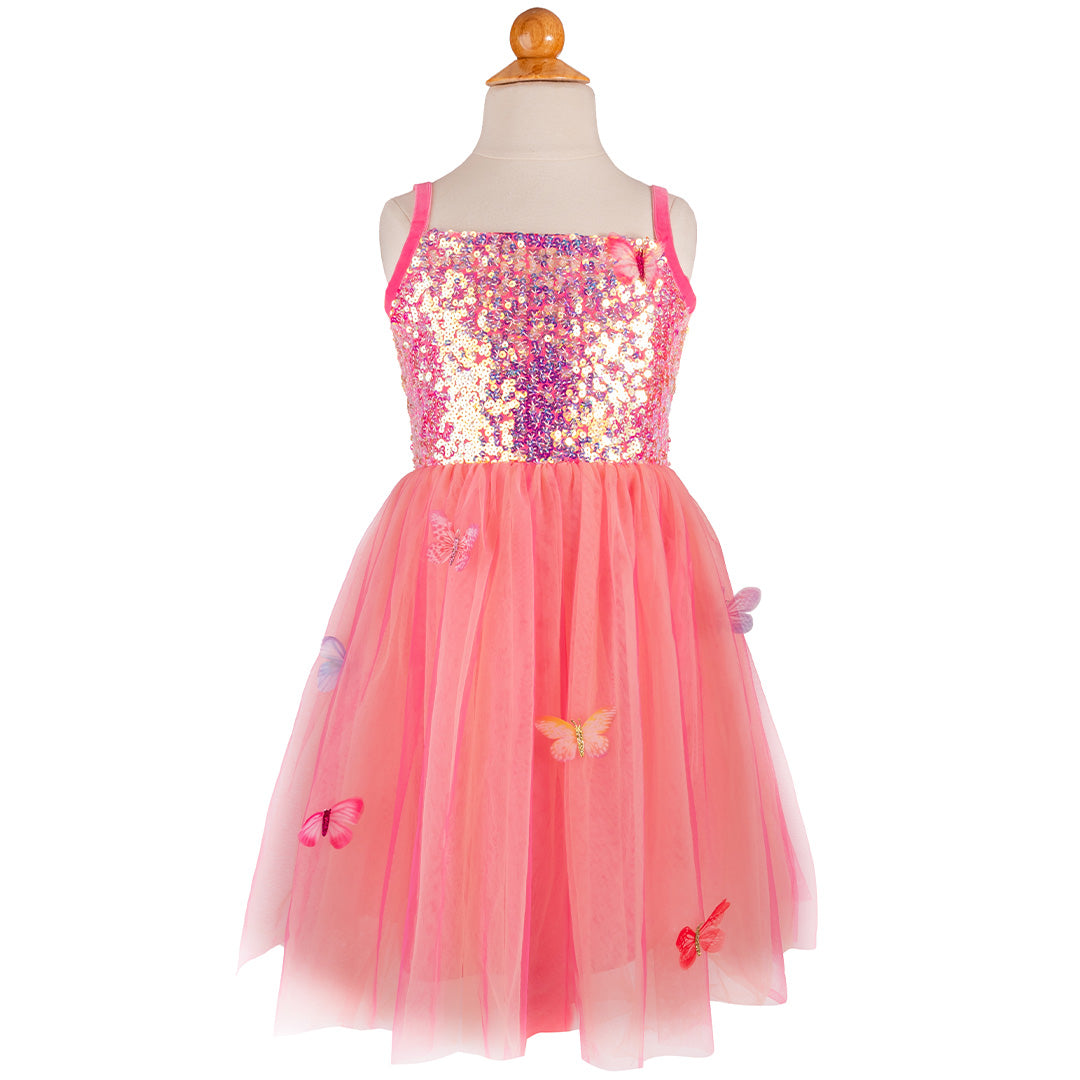 great pretenders verkleedjurk butterfly bliss - hot pink - 2-4 jaar | 35823 | 1