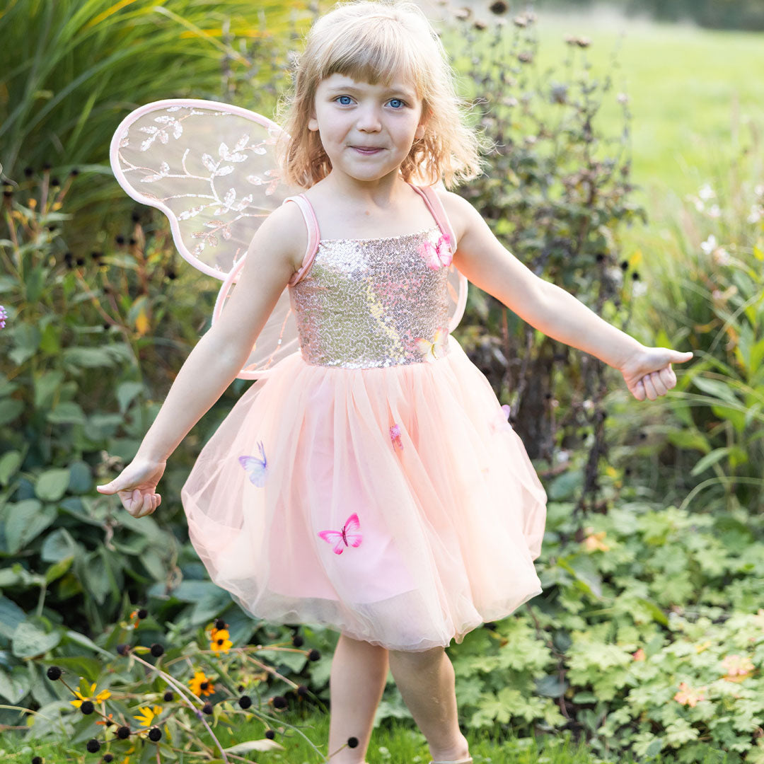 great pretenders verkleedjurk butterfly bliss - peach  - 4-6 jaar | 35815 | 2