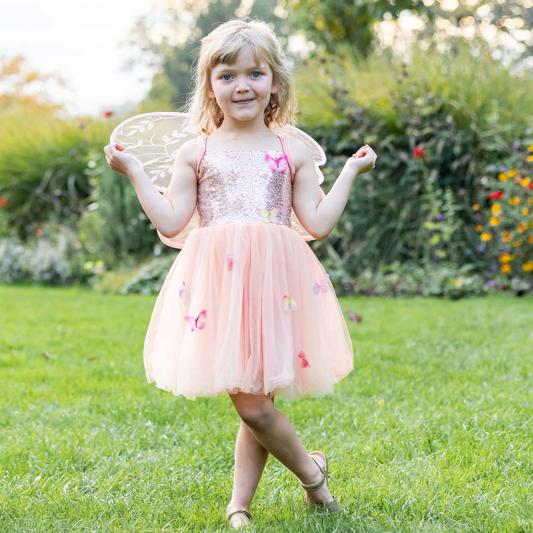 great pretenders verkleedjurk butterfly bliss - peach  - 4-6 jaar | 35815 | 6