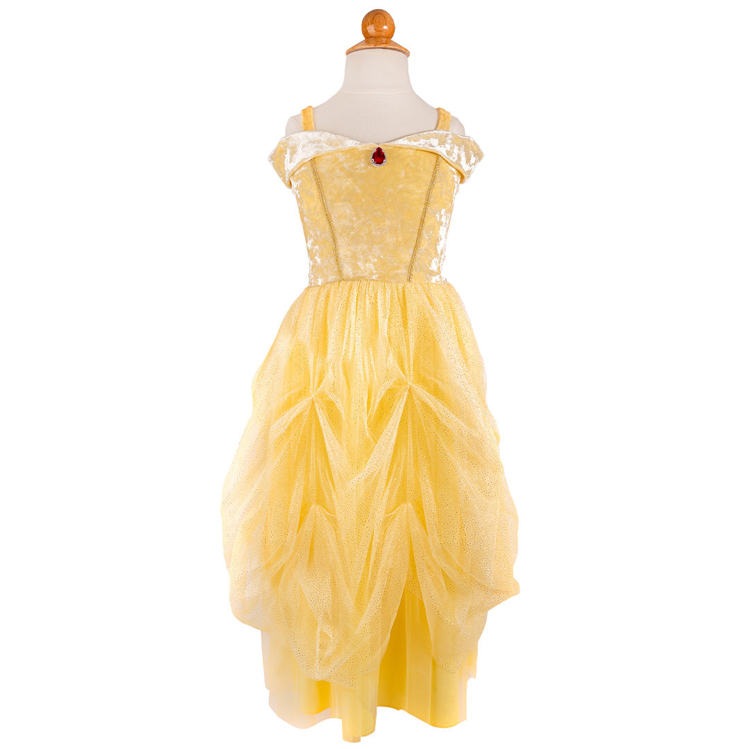 great pretenders verkleedjurk prinses - fluweel geel - 2-4 jaar | 34105 | 4