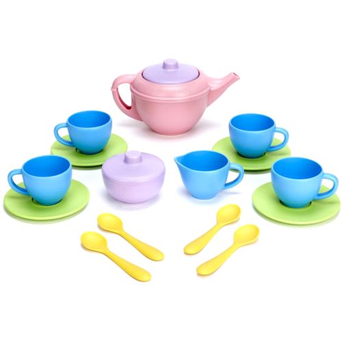 green toys theeservies blauw - 17-delig | GTTEA01R | 0