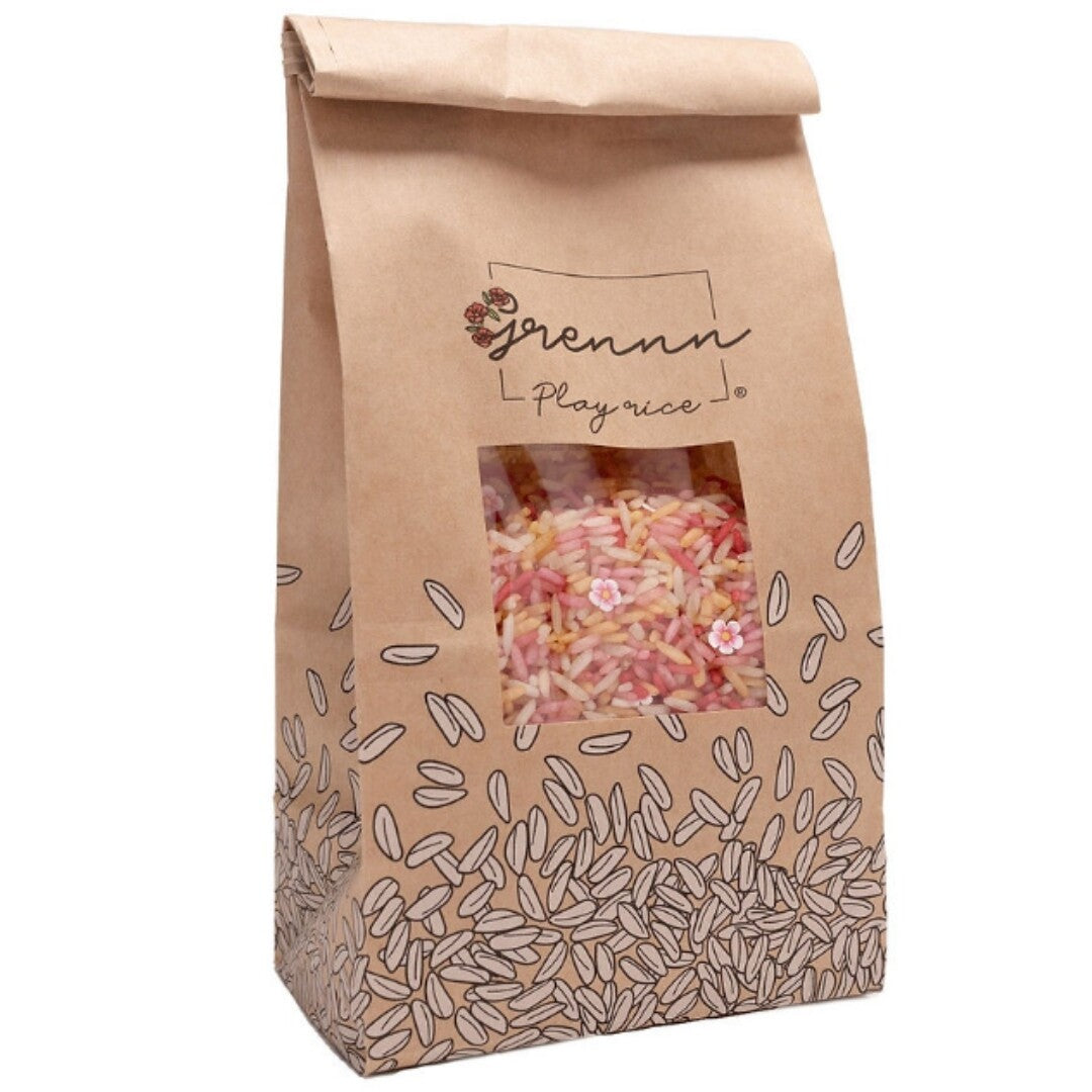 grennn speelrijst pink flower mix - 500 gr | 7428471898026 | 1