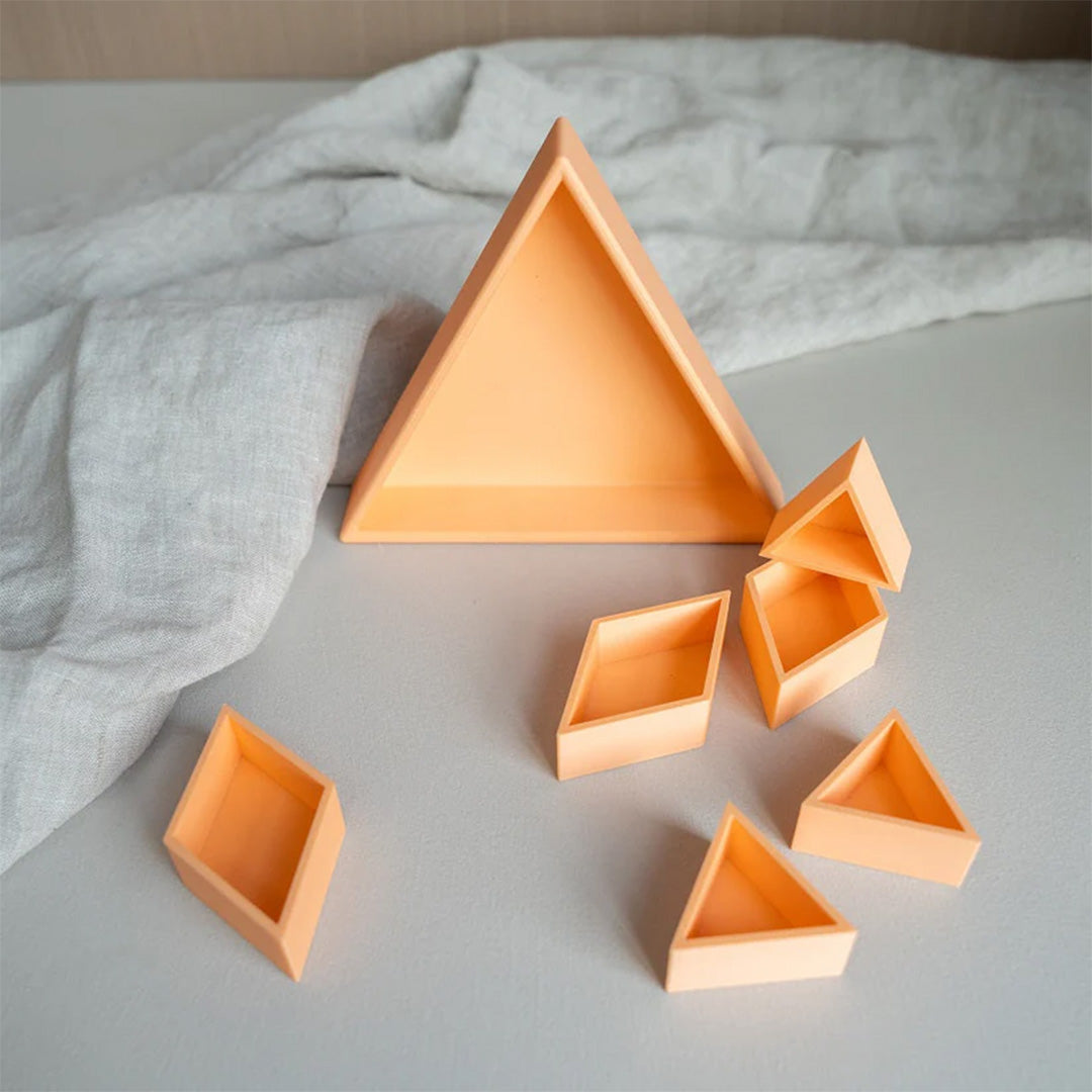 grennn inlegdriehoek mandigo - pastel oranje - 17,5x20 cm | 8785312013079 | 3