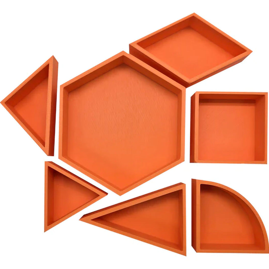 grennn speelbak zeshoek mandigo - oranje - 10x8,5 cm | 8785312012010 | 5