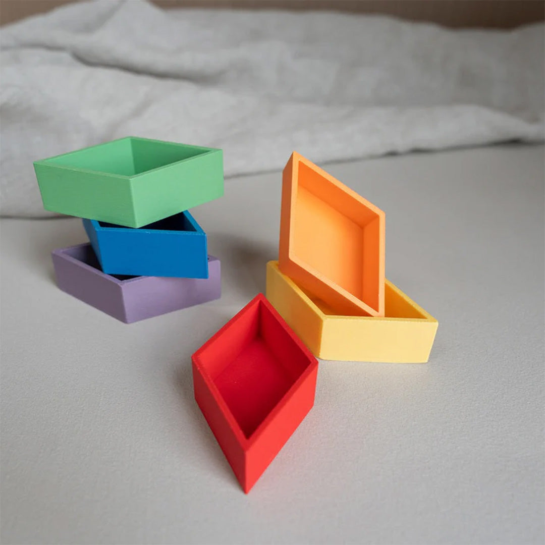 grennn speelbakjes ruit - regenboog - 6-delig | 8785312013352 | 2