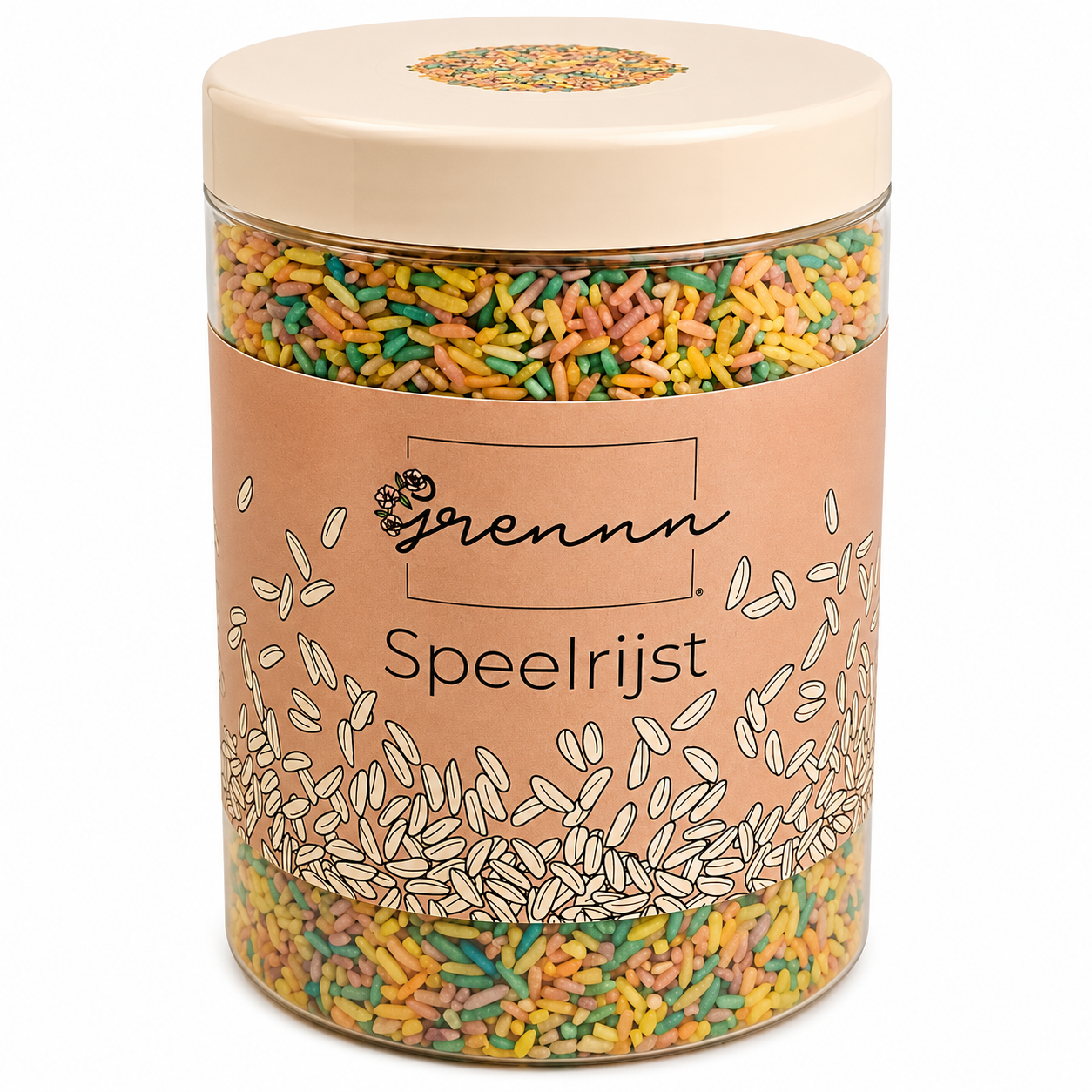 grennn speelrijst pastelmix - 750 gram | 4800437969651 | 2