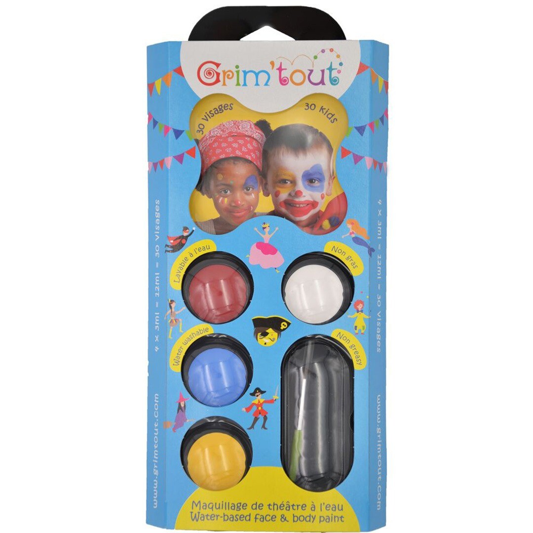grim'tout schminkset 4 kleuren - clown | GT41219 | 0