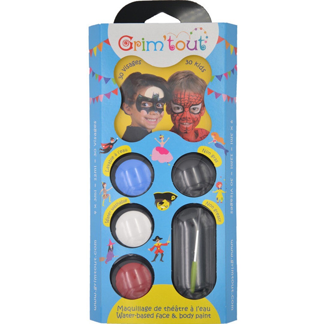 grim'tout schminkset 4 kleuren - superhelden | GT41223 | 0