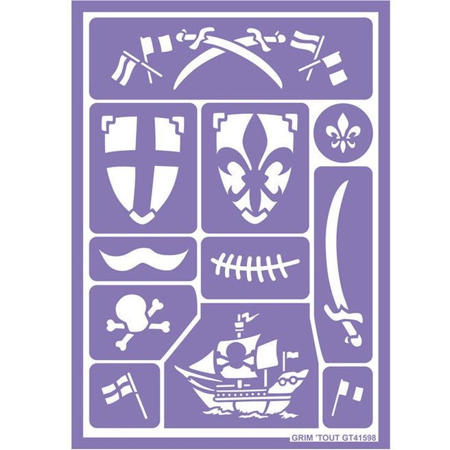 grim'tout schminkstencil ridder en piraat  | GT41598 | 0