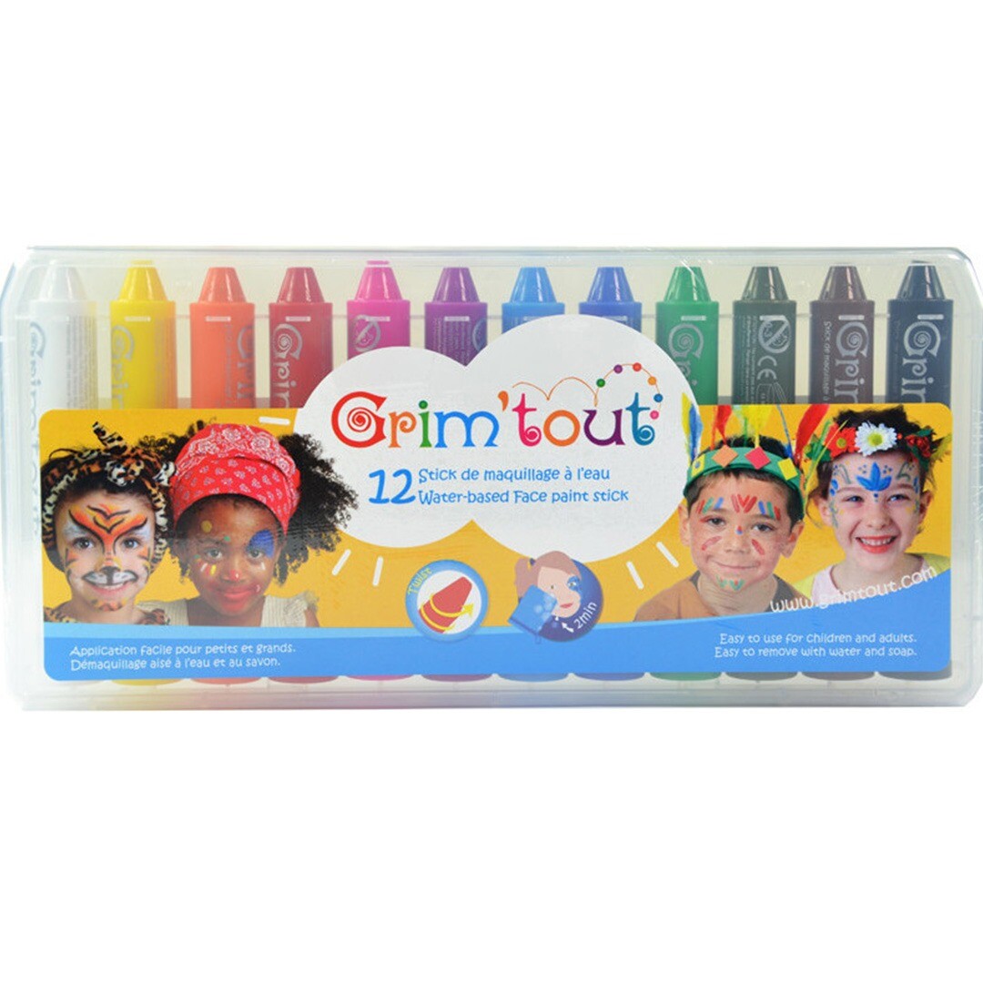 grim'tout schminkstiften 12 kleuren - regenboog | GT41883 | 0