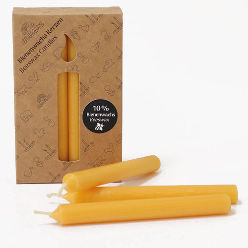 grimm's 10% bijenwaskaarsjes amber - 12st | 05223 | 1