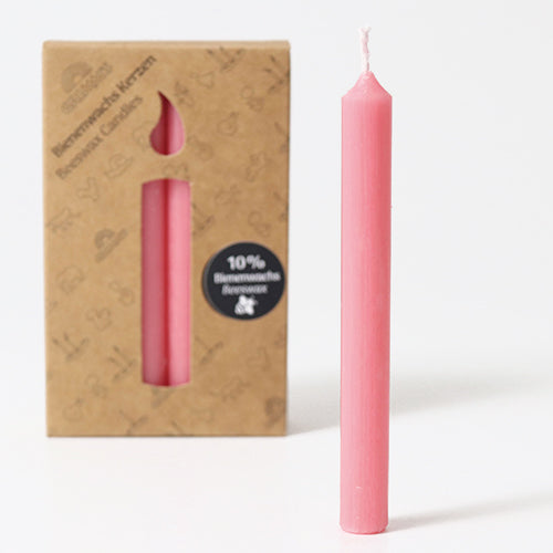 grimm's 10% bijenwaskaarsjes roze - 12st | 05183 | 0