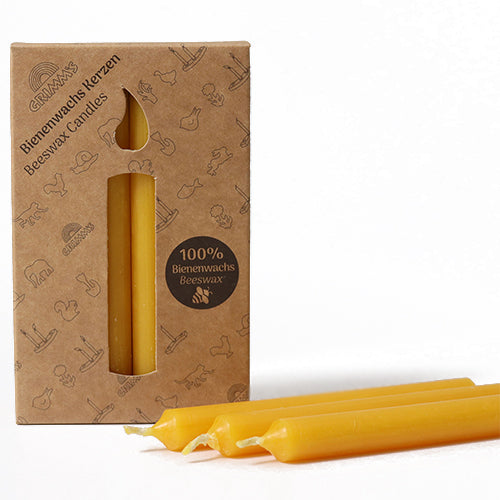 grimm's 100% bijenwaskaarsjes amber - 12st | 05101 | 0