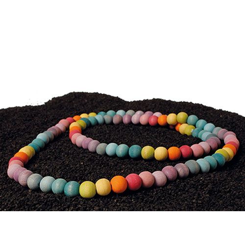 grimm's 120 houten gekleurde kralen pastel 1,2 cm | 10259 | 3