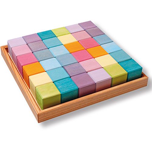 grimm's blokjes mozaïek - pastel (36st)  | 43111 | 0