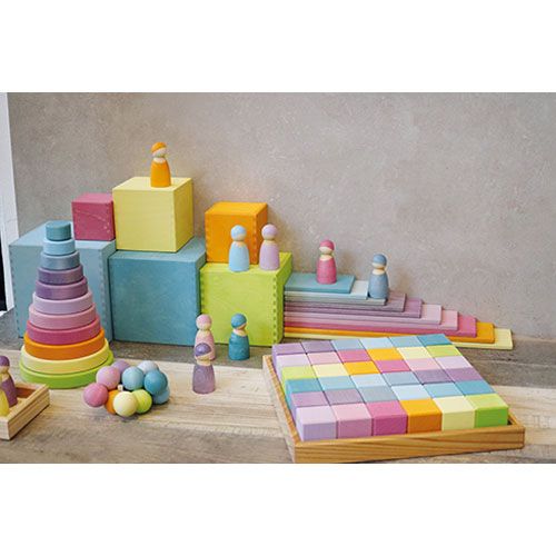 grimm's blokjes mozaïek - pastel (36st)  | 43111 | 3