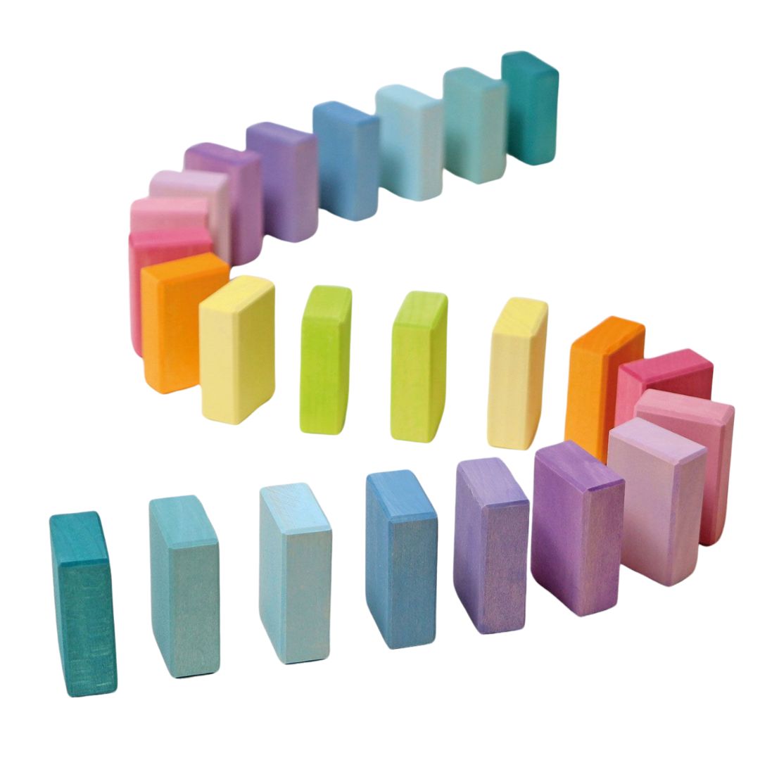 grimm's bouwblokken pastel duo - 40st | 43112 | 1