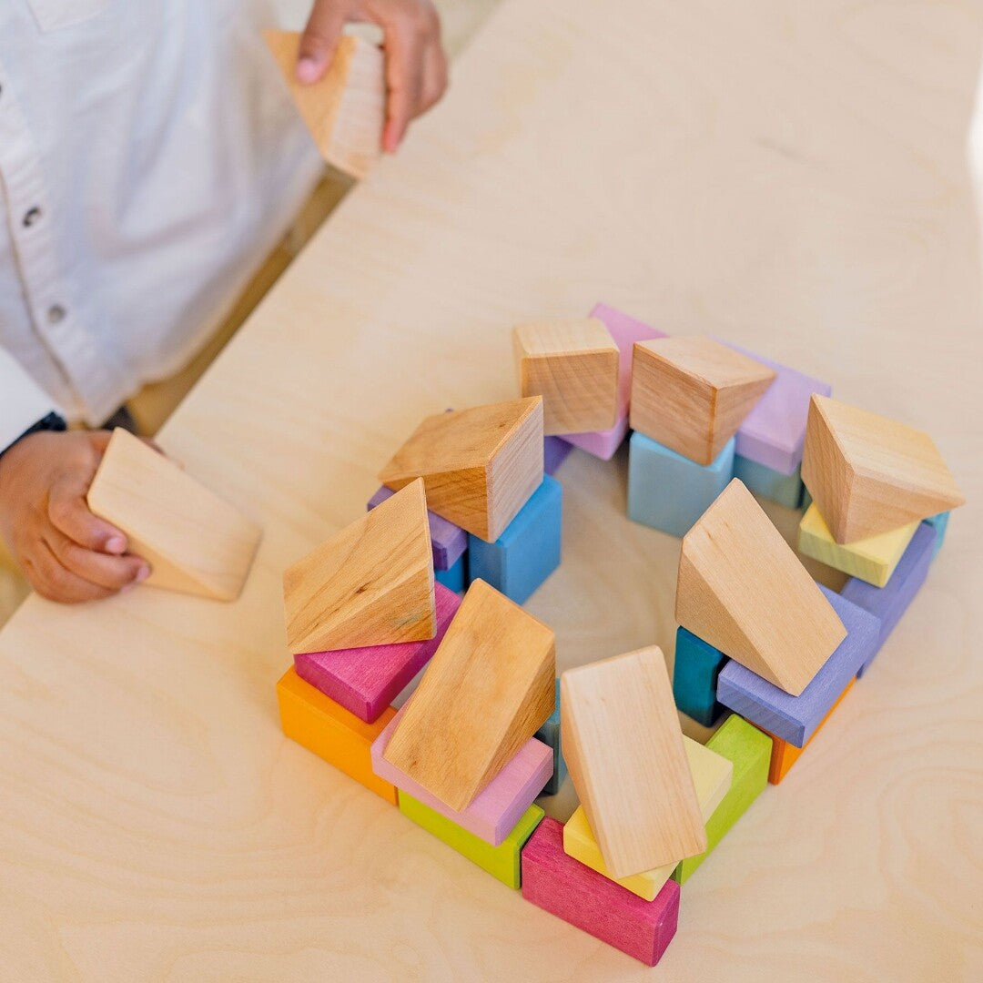 grimm's bouwblokken pastel duo - 40st | 43112 | 4