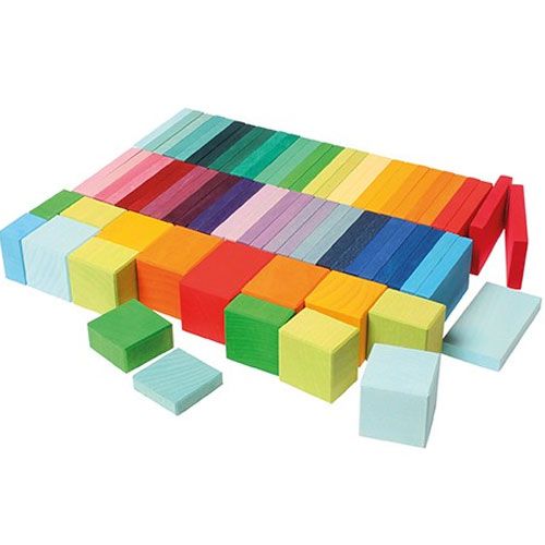 grimm's bouwplaten en blokken kleurenkaart- rally (74st) | 40376 | 0