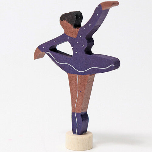 grimm's decoratie figuur - ballerina paars | 03326 | 2