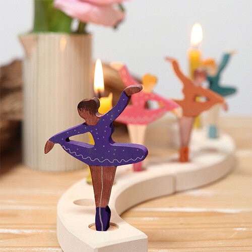 grimm's decoratie figuur - ballerina paars | 03326 | 3