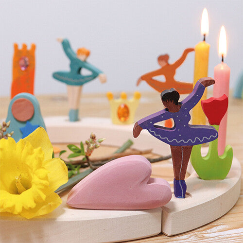 grimm's decoratie figuur - ballerina paars | 03326 | 4