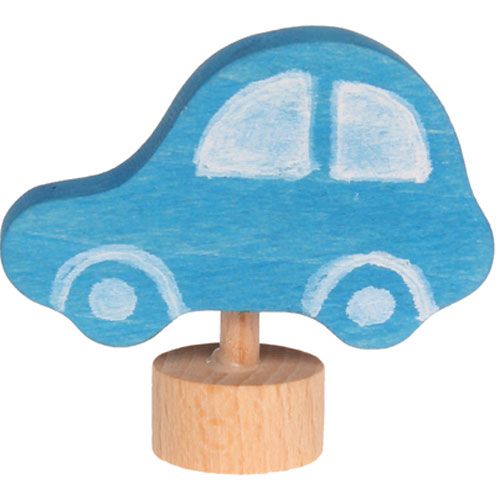 grimm's decoratie figuur - blauwe auto | 03561 | 0