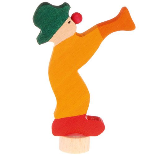 grimm's decoratie figuur - clown met trompet | 03830 | 0