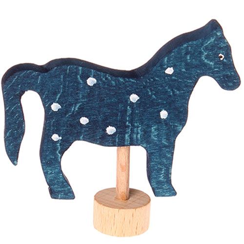 grimm's decoratie figuur - paard blauw | 03537 | 0