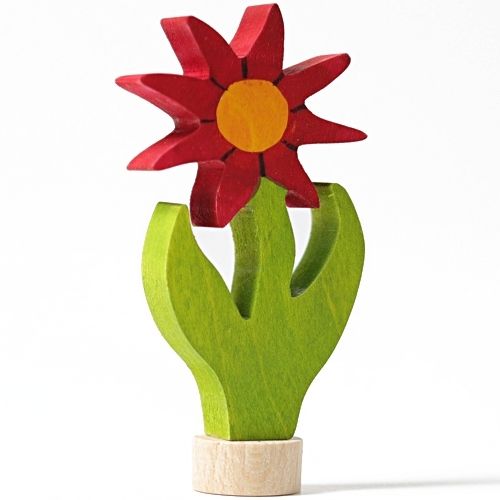 grimm's decoratie figuur - rode bloem | 04224 | 0