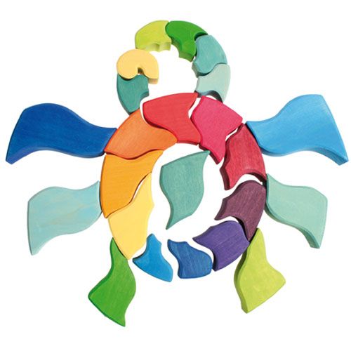 grimm's houten blokkenpuzzel ammoniet - 23st | 43660 | 2