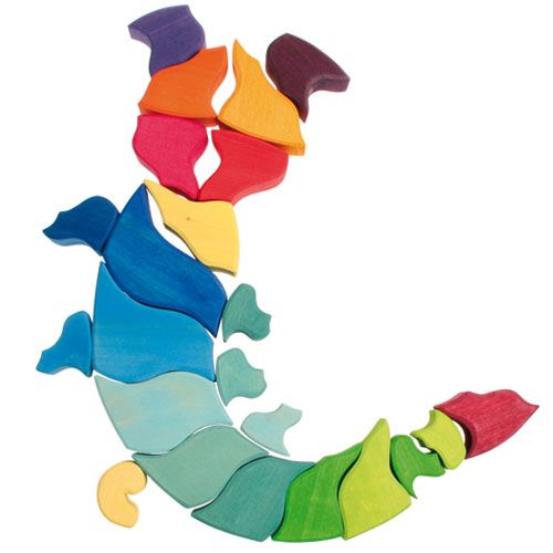 grimm's houten blokkenpuzzel ammoniet - 23st | 43660 | 4