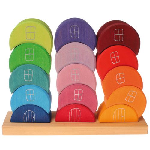 grimm's houten stapel maanhuisjes | 11035 | 0