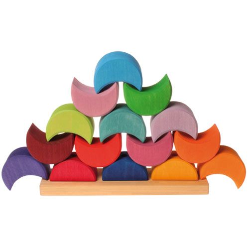 grimm's houten stapel maanhuisjes | 11035 | 2
