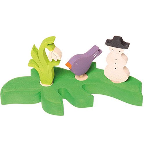 grimm's houten tafeldecoratie tak - donkergroen  | 03277 | 1