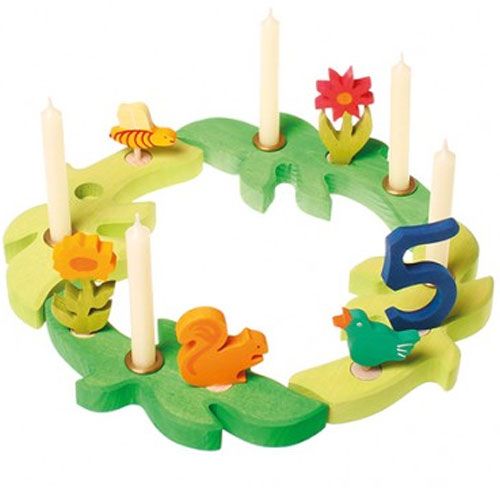 grimm's houten tafeldecoratie tak - donkergroen  | 03277 | 4