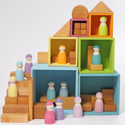 grimm's kubussen groot - pastel  | 10369 | 3