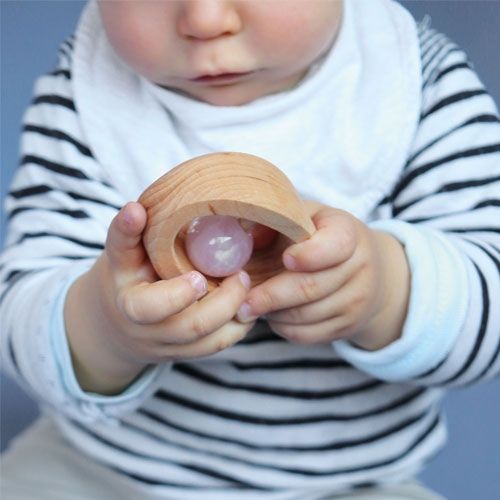 grimm's rammelaar-bijtring met rozenkwarts | 08230 | 2