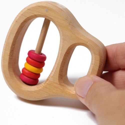 grimm's rammelaar en bijtring met rode ringetjes   | 08130 | 2