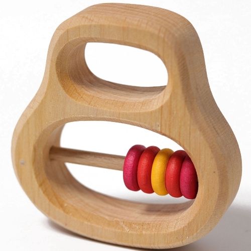 grimm's rammelaar en bijtring met rode ringetjes   | 08130 | 3