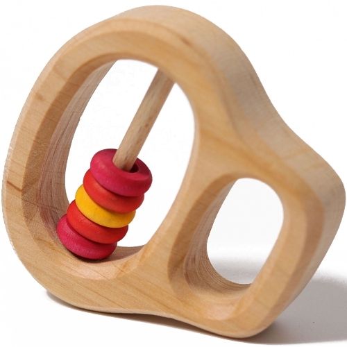 grimm's rammelaar en bijtring met rode ringetjes   | 08130 | 4