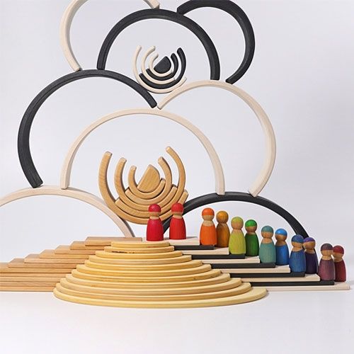 grimm's regenboog stapeltoren monochroom - 12 bogen 36 cm | 93050 PR4 | 2