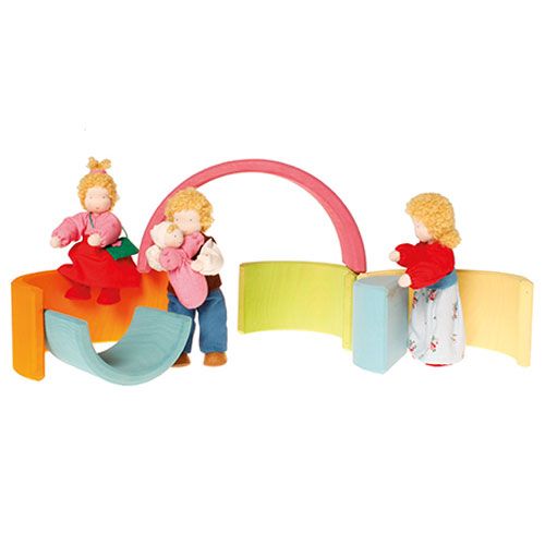grimm's regenboog stapeltoren pastel - 6 bogen 17 cm | 10701 | 1