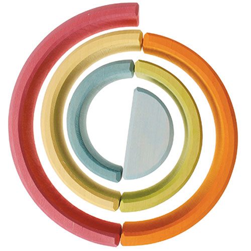 grimm's regenboog stapeltoren pastel - 6 bogen 17 cm | 10701 | 2