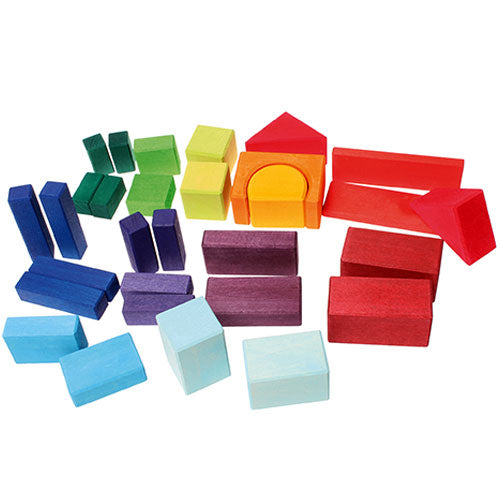 grimm's stapelblokken geo 30st - regenboog  | 10130 | 2