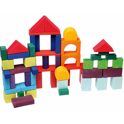 grimm's stapelblokken geo 60st - regenboog | 10120 | 0