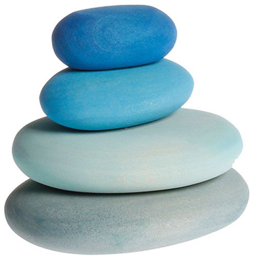 grimm's stapelset kiezelstenen - blauw  | 10057 | 0