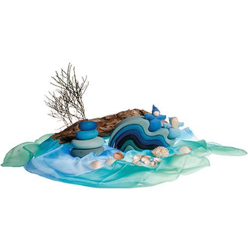 grimm's stapelset kiezelstenen - blauw  | 10057 | 2