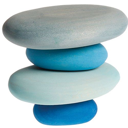 grimm's stapelset kiezelstenen - blauw  | 10057 | 3