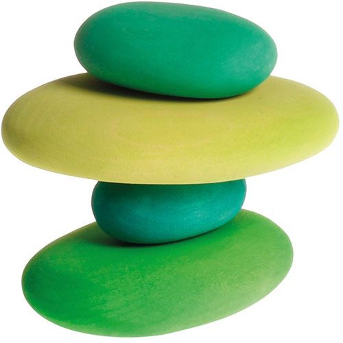 grimm's stapelset kiezelstenen - groen | 10058 | 3